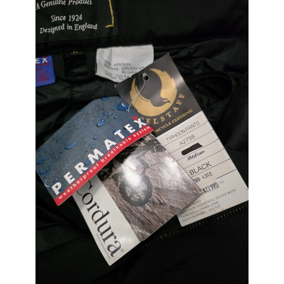 Belstaff Typhoon Pants A2756 BLK Motorcycle Pants Size M Permatex Cordura #0203 - Picture 5 of 11